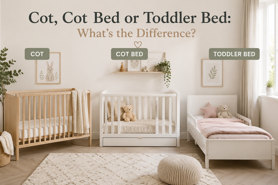 Difference between a Cot, Cot Bed and Toddler Bed