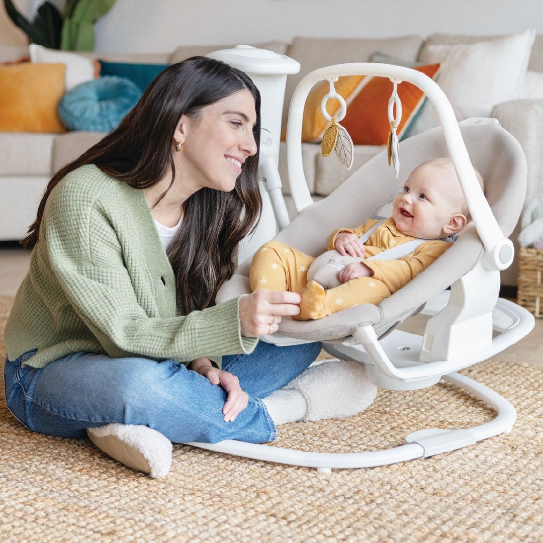 Joie in-home baby collection featuring swings, bouncers, bedside cribs and travel cots designed for comfort, soothing and safe sleep.