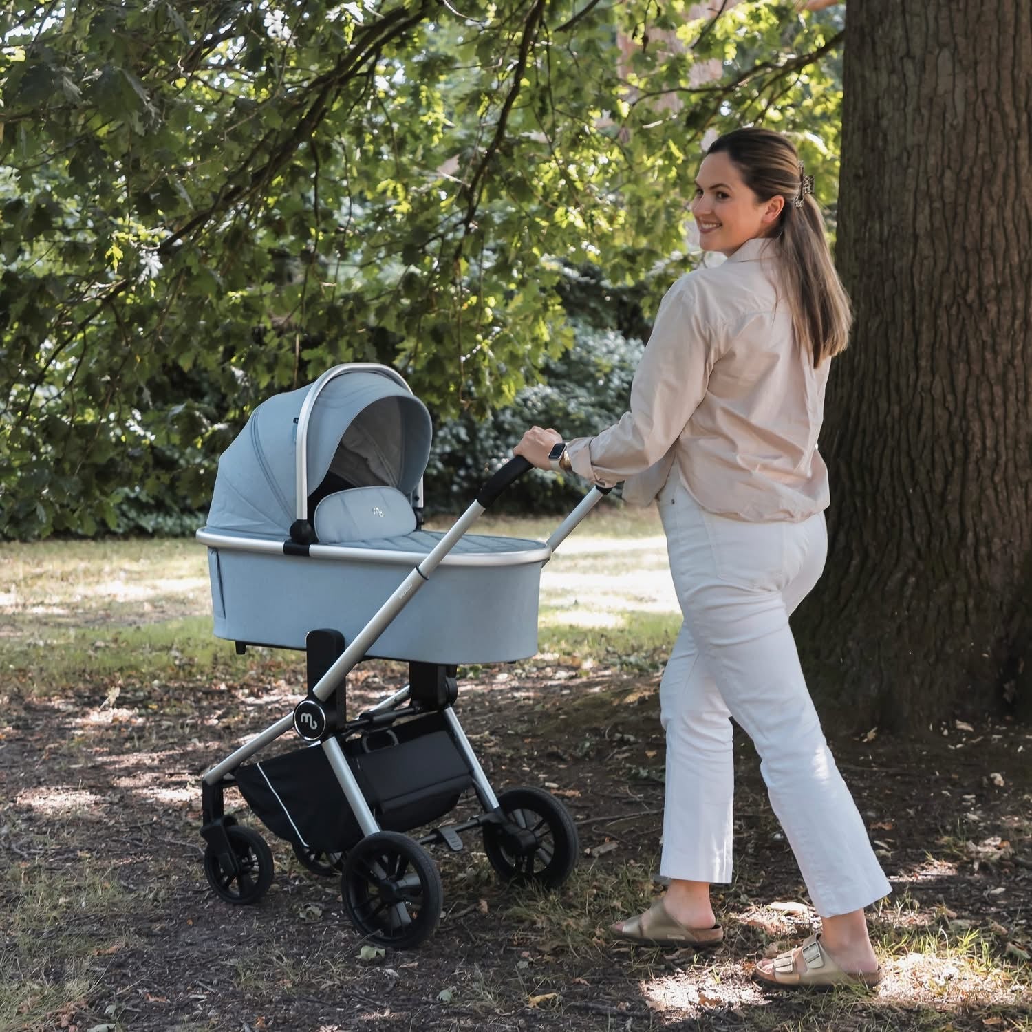 My Babiie travel system including pushchair and infant car seat designed for newborn comfort and everyday family travel