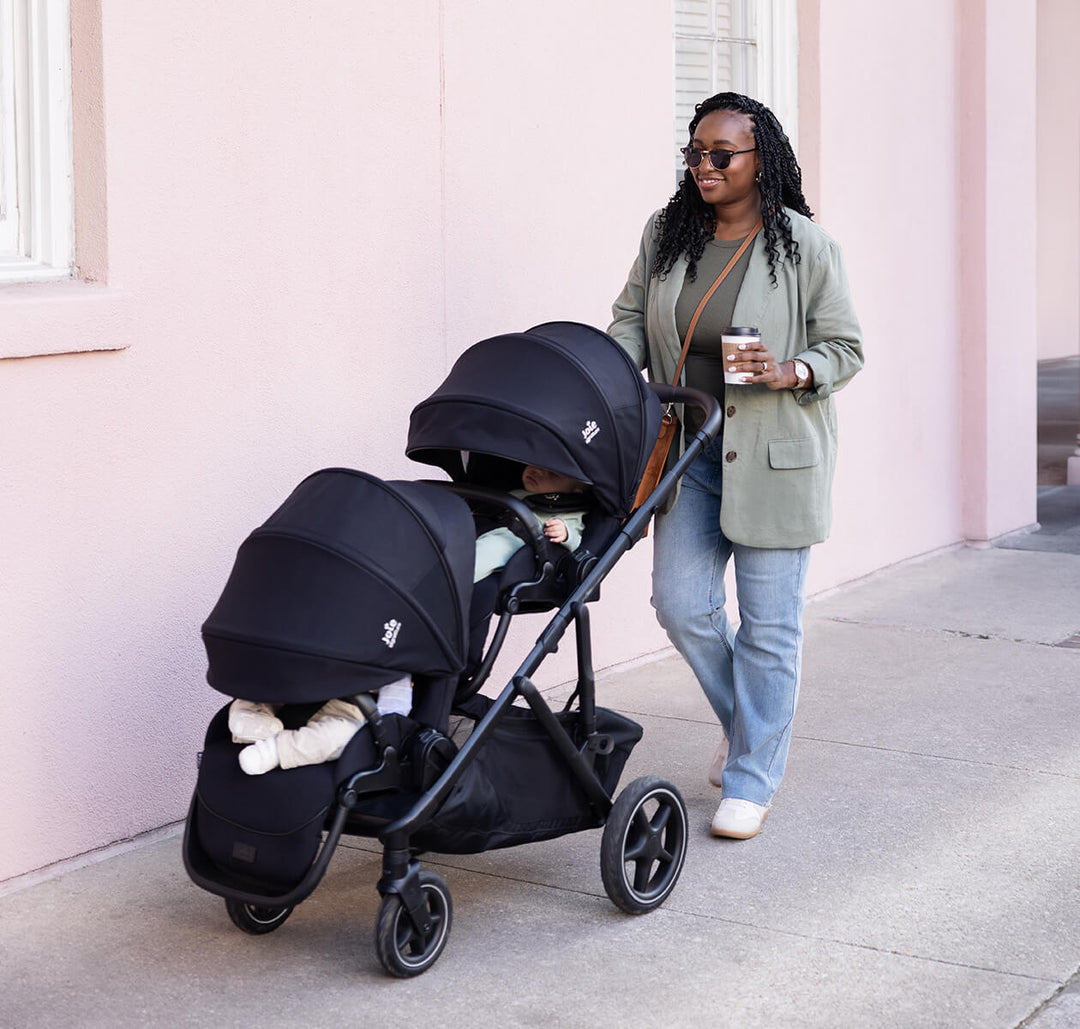 Joie Signature Versiti pushchair and travel system collection featuring premium pushchairs designed to adapt for growing families.