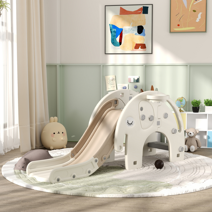 AIYAPLAY 3-in-1 Elephant Slide with Climber – (Ages 1–3)