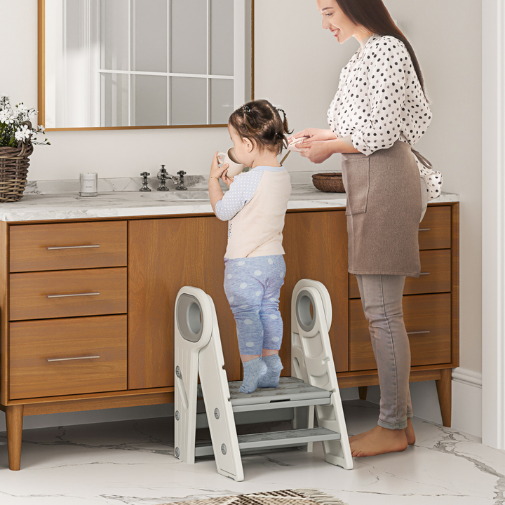 AIYAPLAY Foldable & Adjustable Kids Step Stool