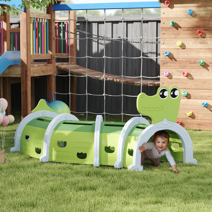 AIYAPLAY Crocodile Design Kids Play Tunnel – Ages 3–6