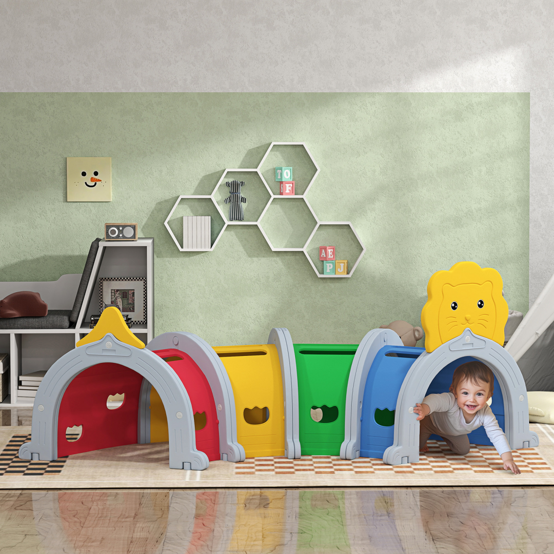 AIYAPLAY Lion Design Kids Play Tunnel – Ages 3–6