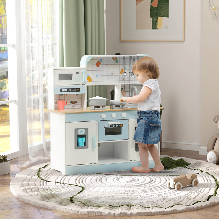 AIYAPLAY Toy Kitchen – White & Blue