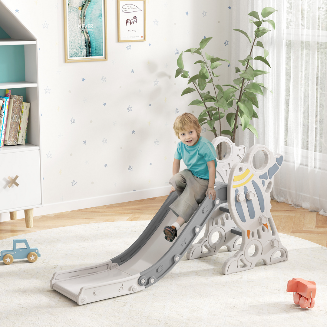 AIYAPLAY Space-Themed Baby Slide – Grey (Ages 1.5–3 Years)