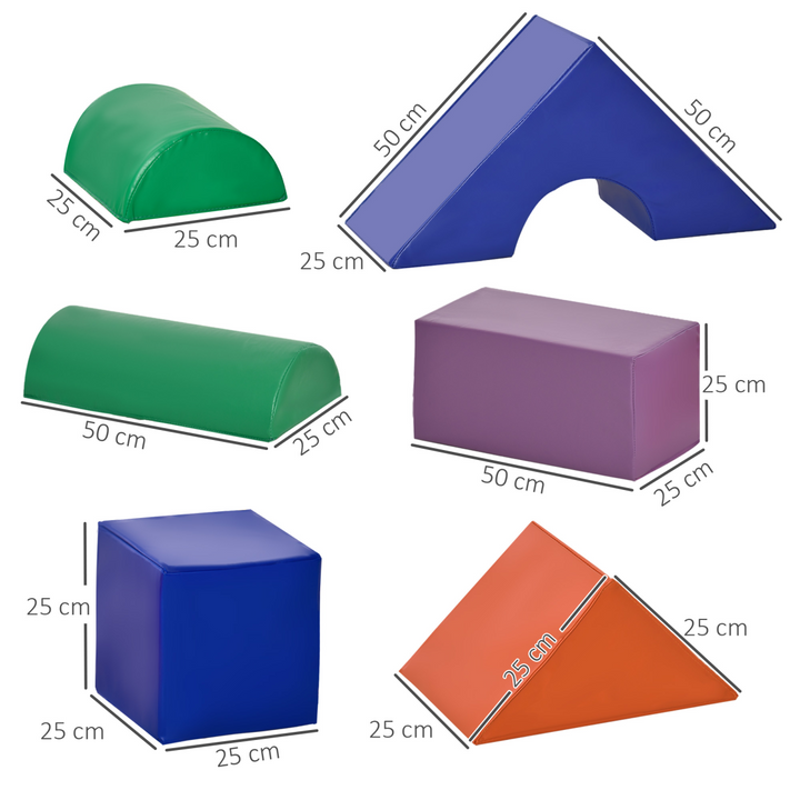HOMCOM 11-Piece Toddler Soft Play Set – Foam Climb, Crawl & Build Blocks