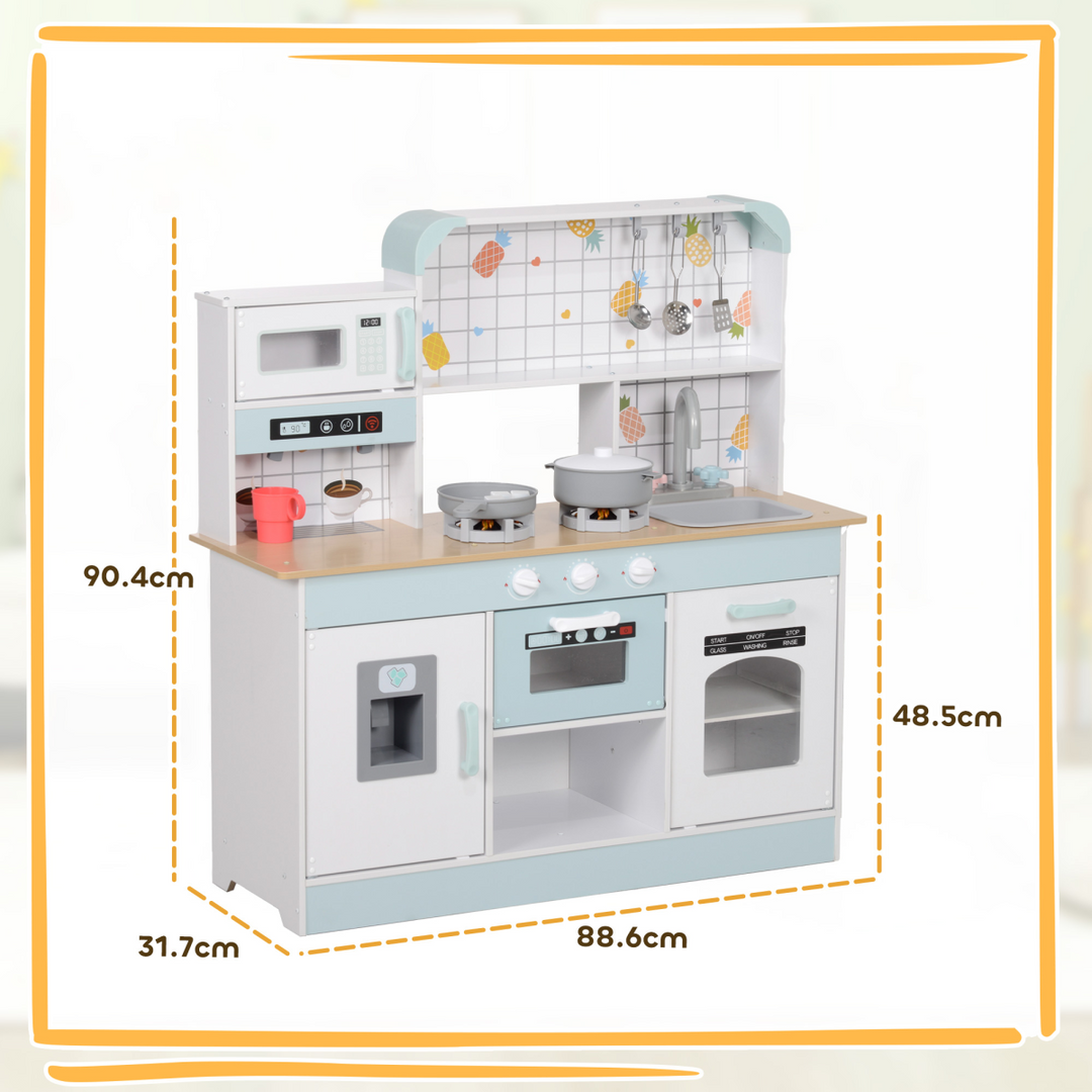 AIYAPLAY Toy Kitchen – White & Blue