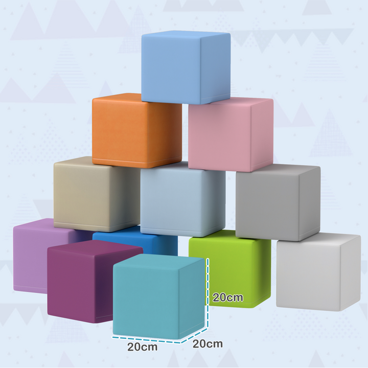 HOMCOM 12-Piece Soft Play Blocks