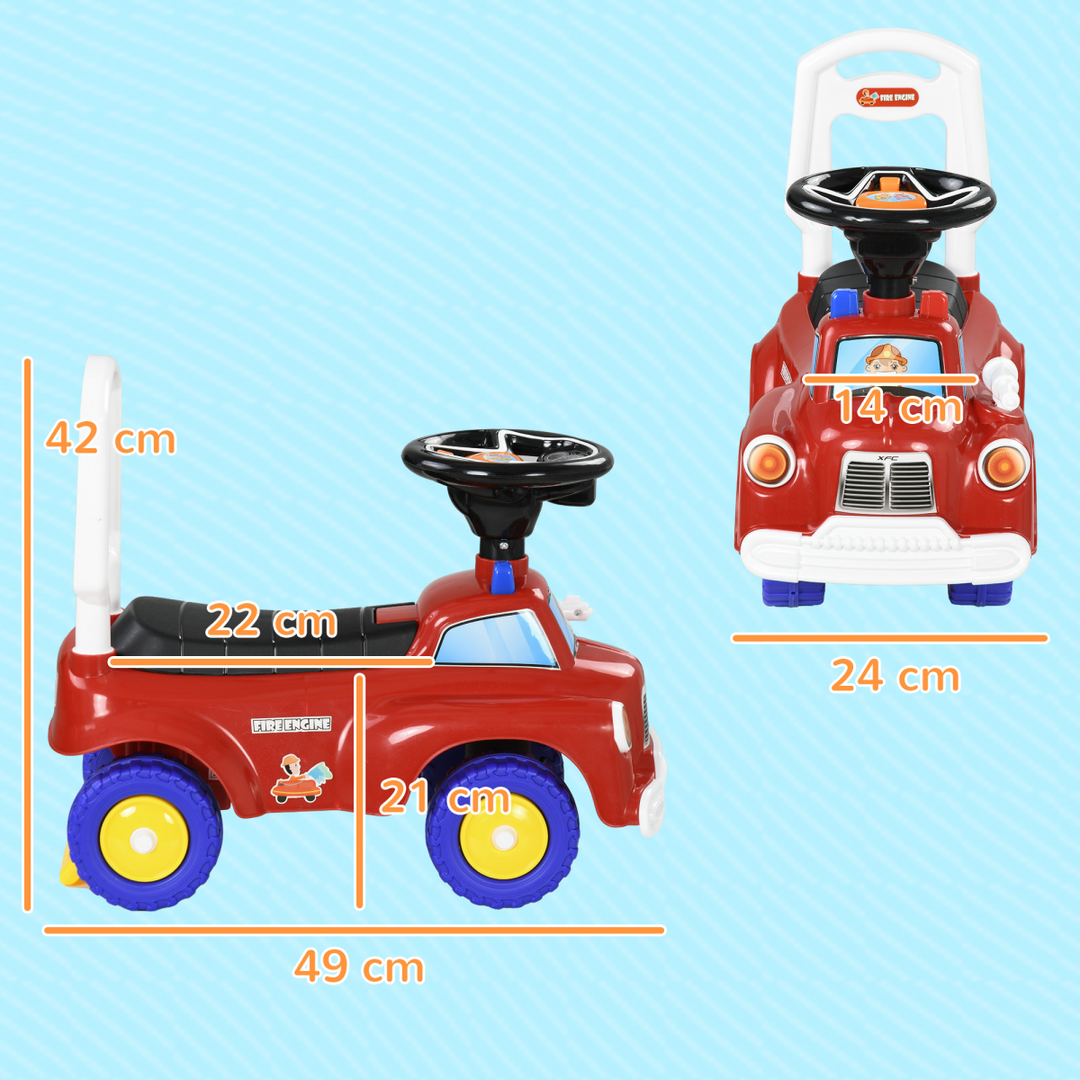 AIYAPLAY Ride-On Fire Truck with Music, Lights & Storage (18–36 Months)