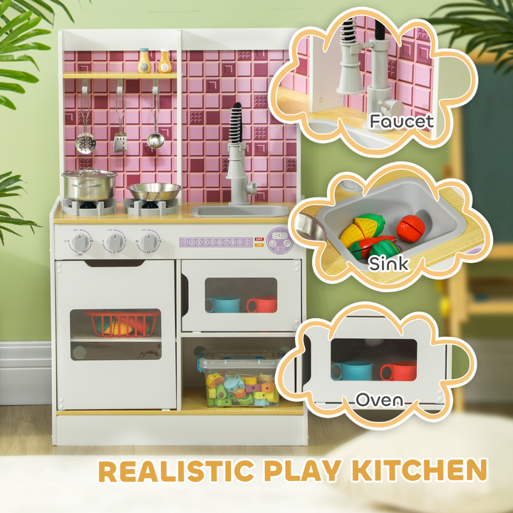 AIYAPLAY Kids Play Kitchen – White