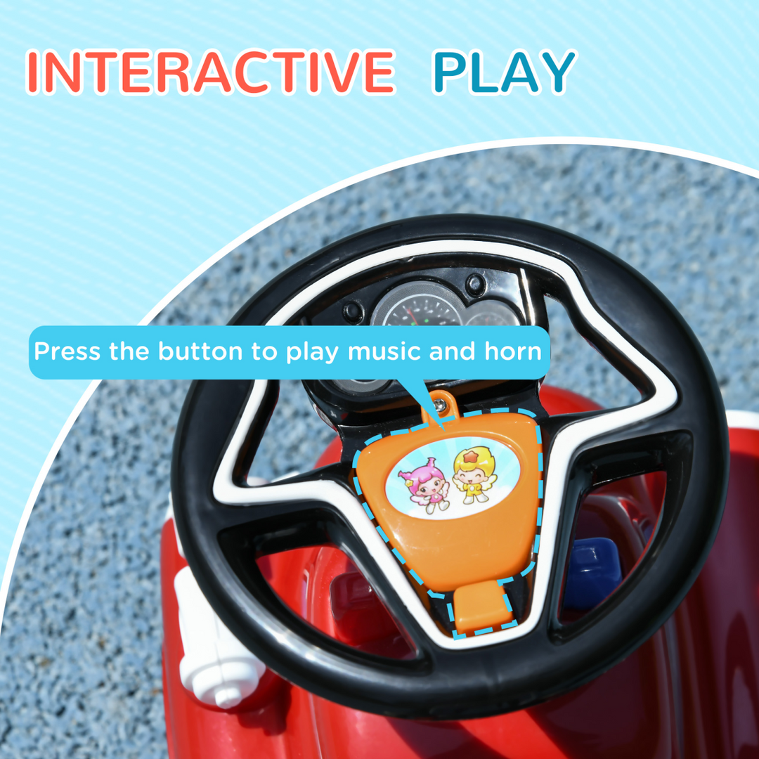 AIYAPLAY Ride-On Fire Truck with Music, Lights & Storage (18–36 Months)