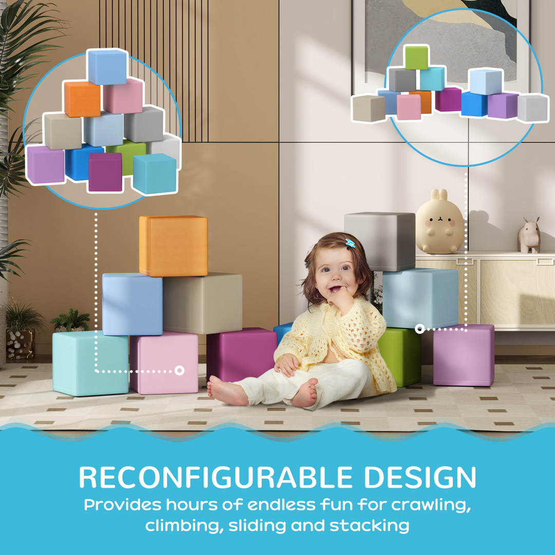 HOMCOM 12-Piece Soft Play Blocks