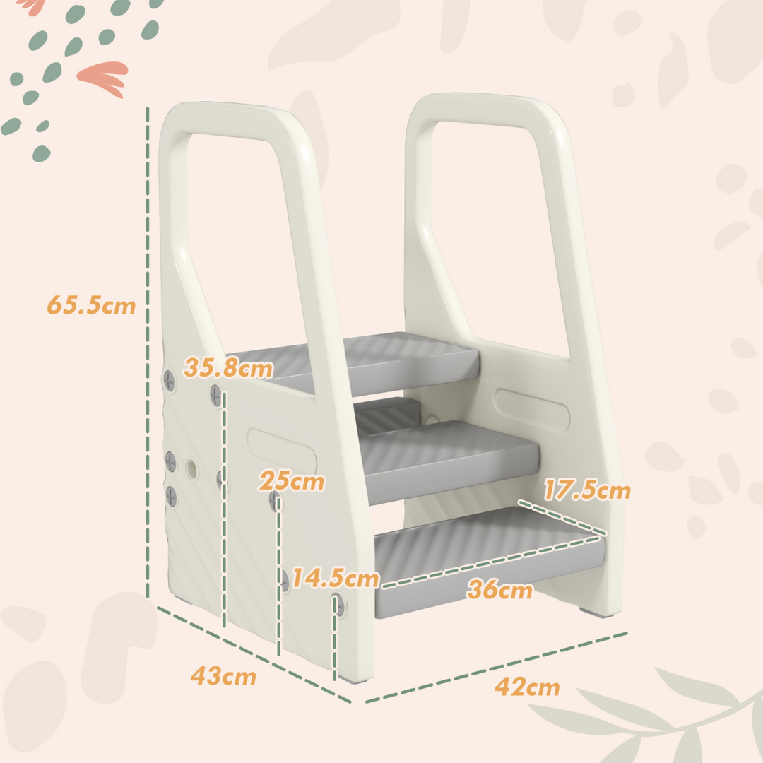 AIYAPLAY Adjustable 3 Step Toddler Tower