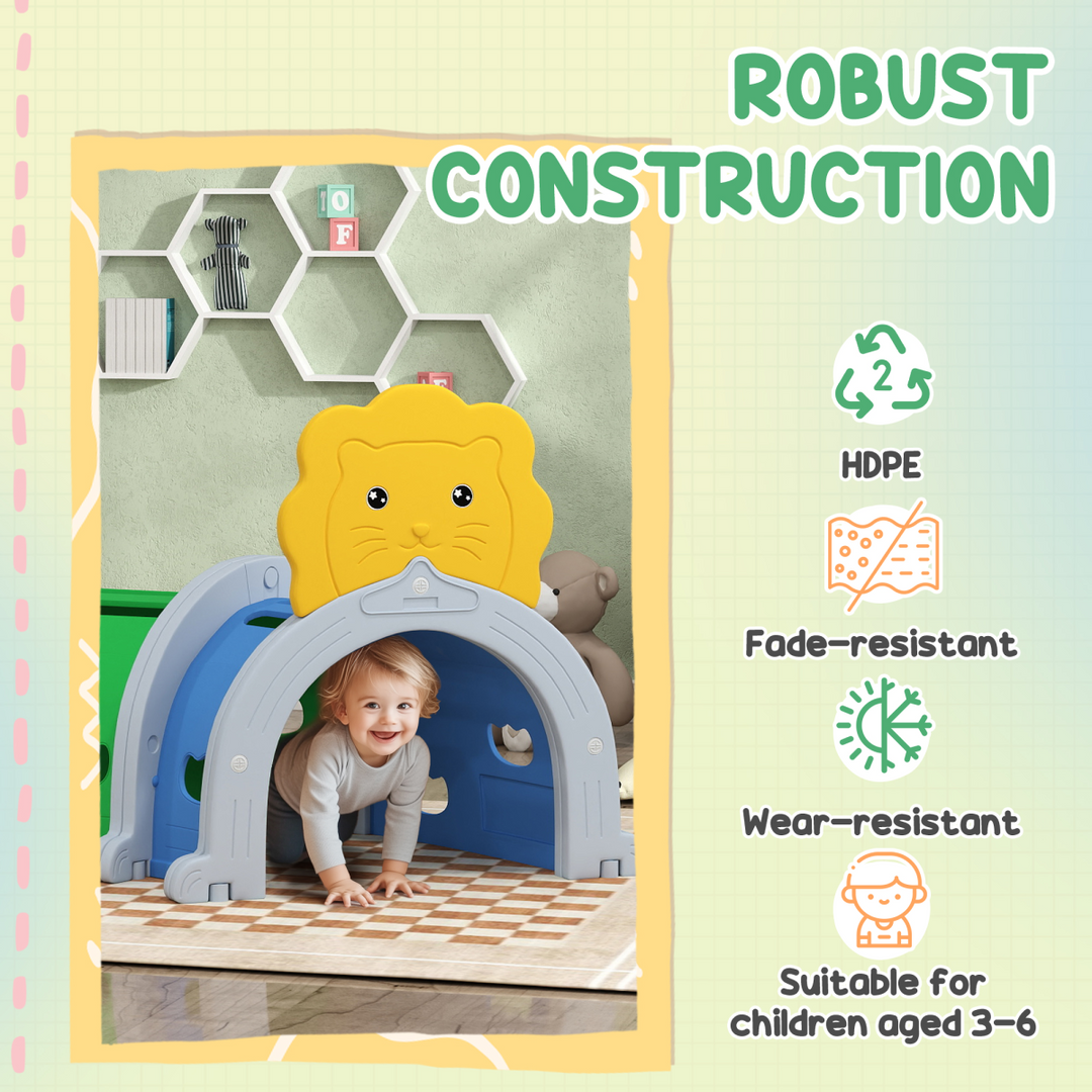 AIYAPLAY Lion Design Kids Play Tunnel – Ages 3–6