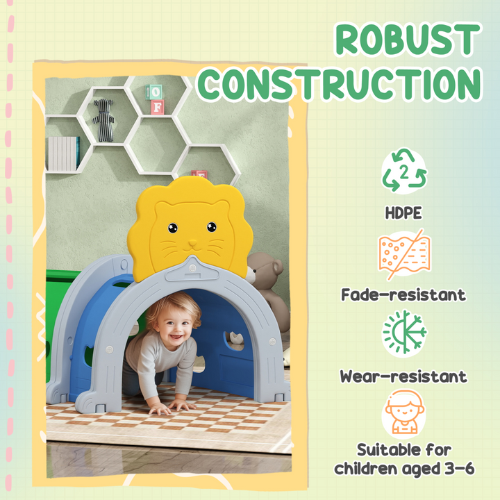 AIYAPLAY Lion Design Kids Play Tunnel – Ages 3–6
