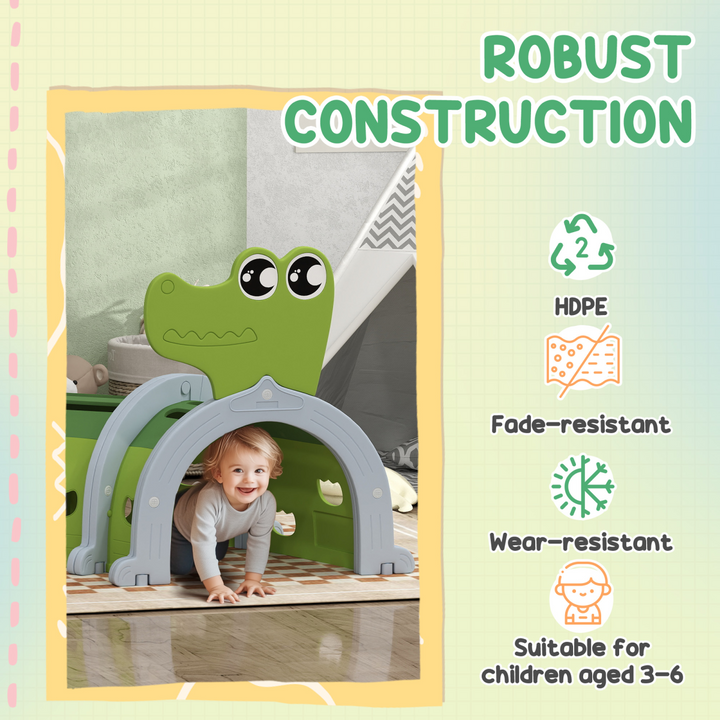 AIYAPLAY Crocodile Design Kids Play Tunnel – Ages 3–6