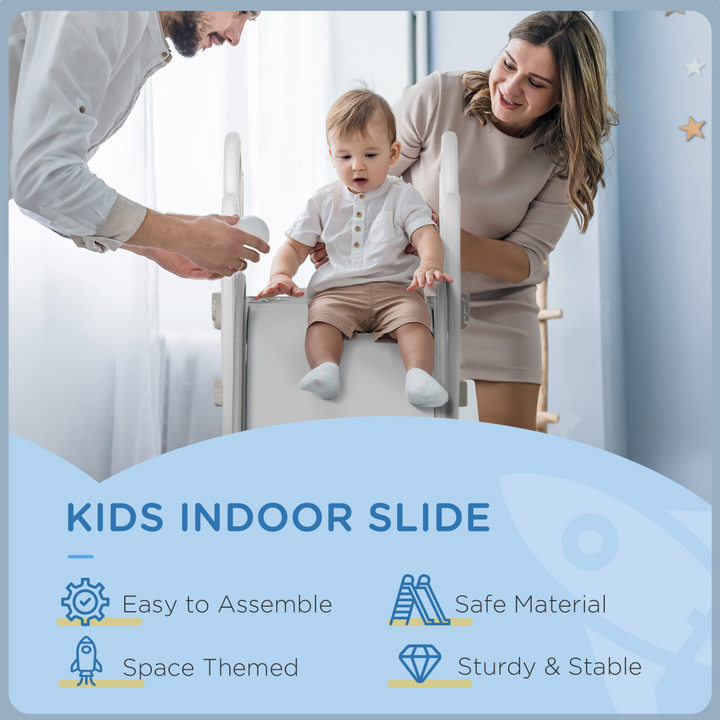 AIYAPLAY Space-Themed Baby Slide – Grey (Ages 1.5–3 Years)