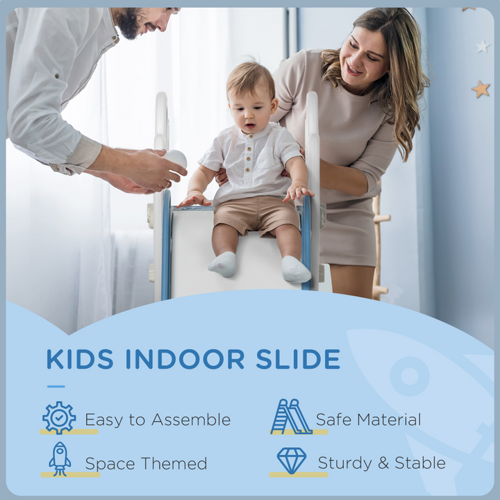 AIYAPLAY Space-Themed Baby Slide – Blue (Ages 1.5–3 Years)