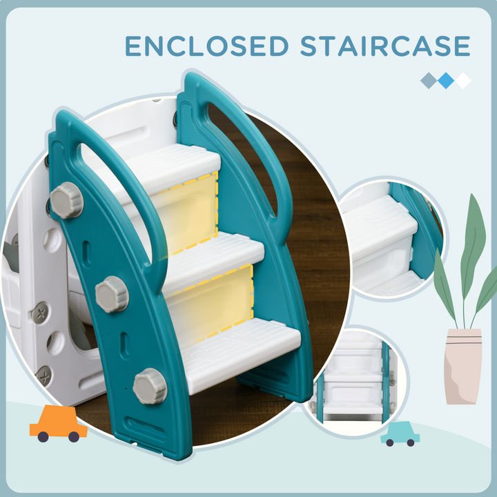 AIYAPLAY 7-in-1 Toddler Slide with Basketball Hoop – Ages 1-3 Years