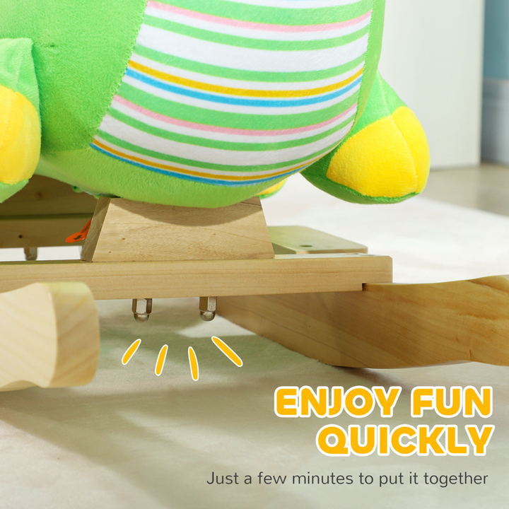 AIYAPLAY Baby Rocking Dinosaur with Sounds & Safety Belt – 18–36M