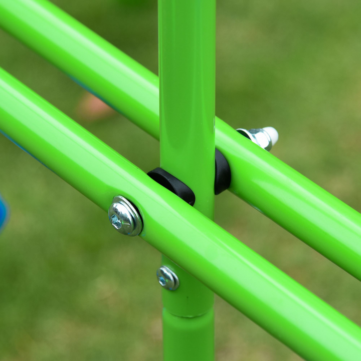 Outsunny 3-in-1 Kids Swing Set with Seesaw - Green