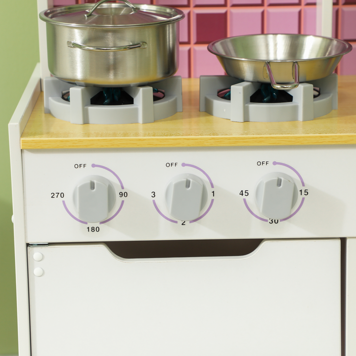 AIYAPLAY Kids Play Kitchen – White