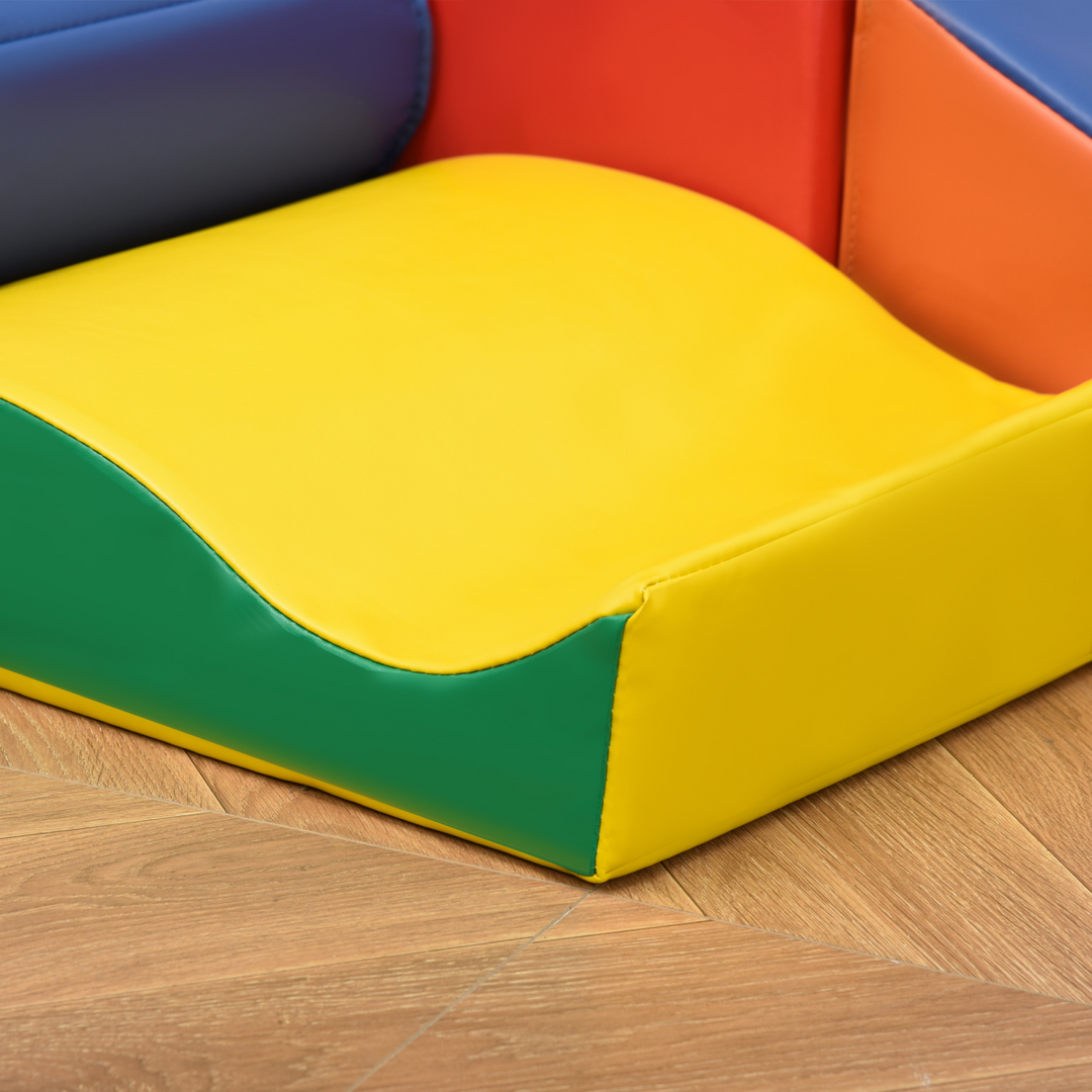 HOMCOM 7-Piece Toddler Soft Play Set – Climb, Crawl & Slide | Ages 1–3