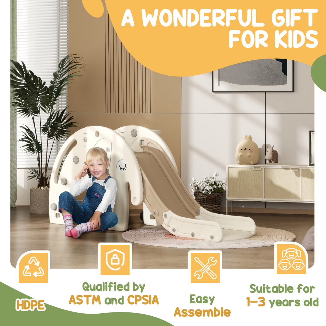 AIYAPLAY 3-in-1 Elephant Slide with Climber – (Ages 1–3)
