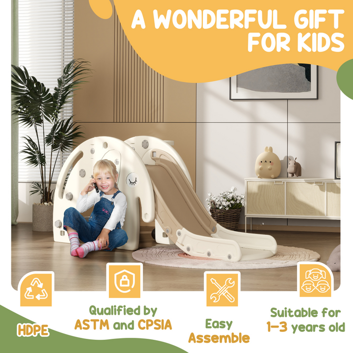 AIYAPLAY 3-in-1 Elephant Slide with Climber – (Ages 1–3)