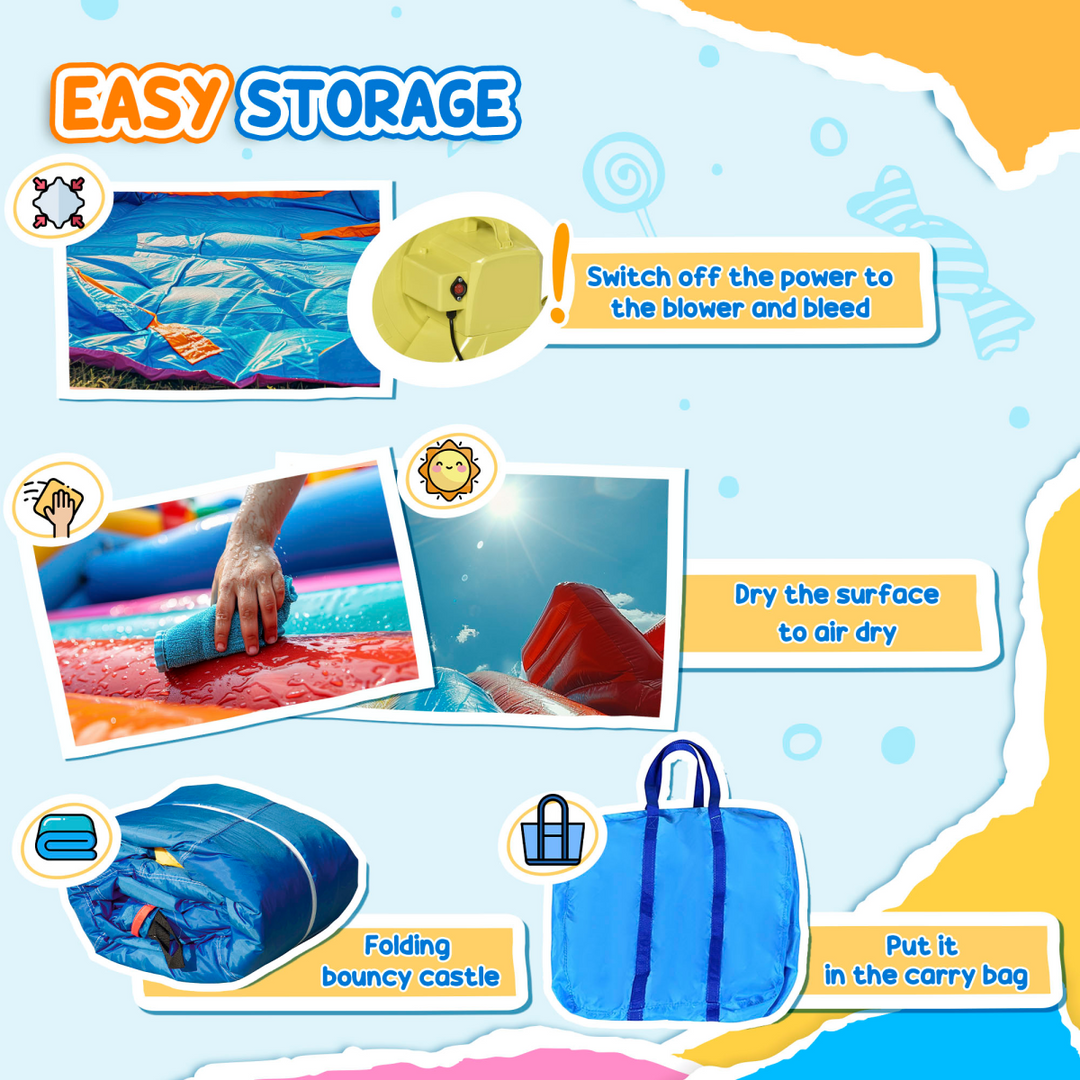 Outsunny Kids Extra Large Bouncy Castle with Pool
