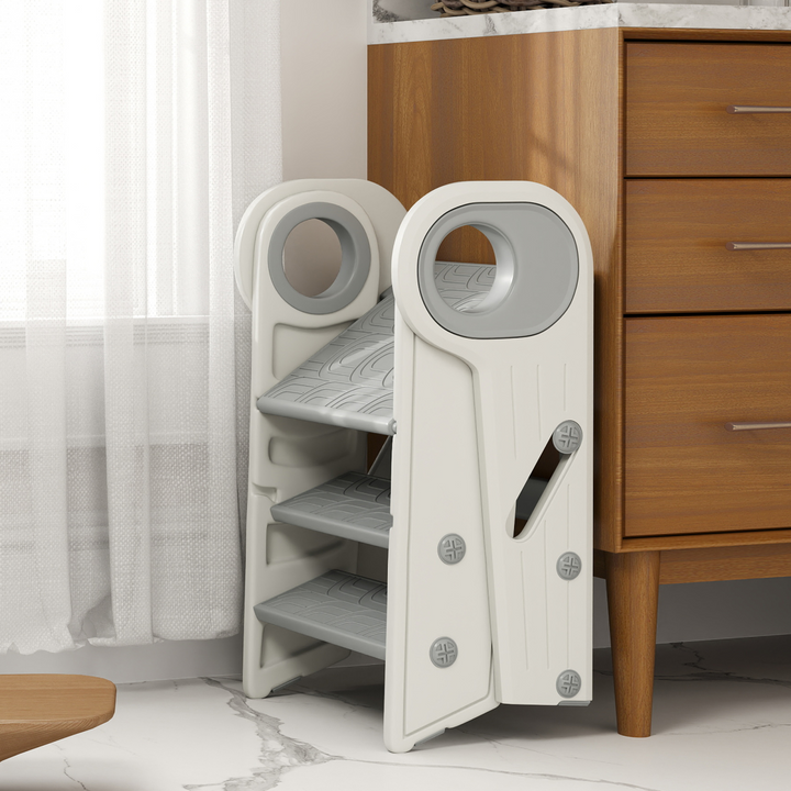 AIYAPLAY Foldable & Adjustable Kids Step Stool