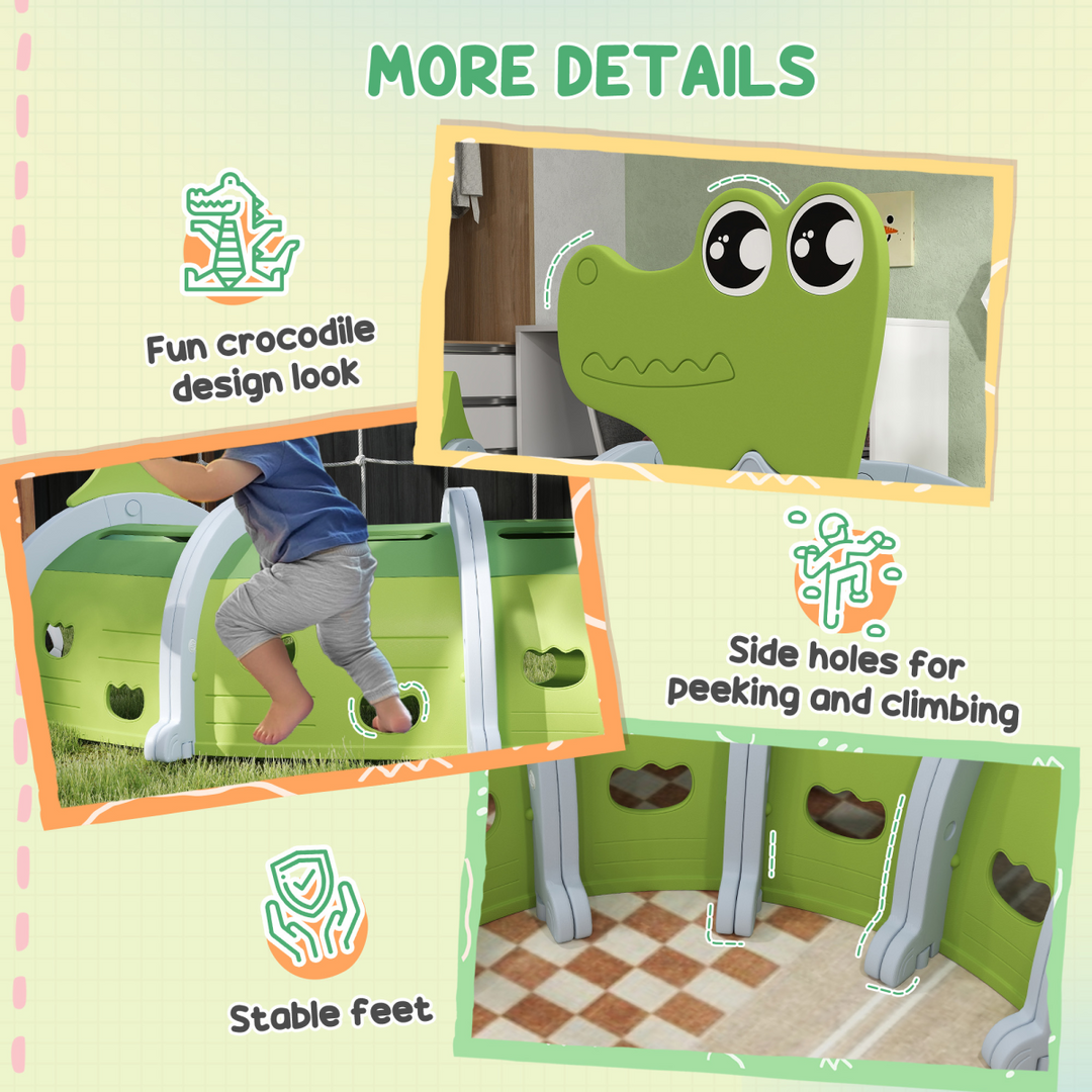 AIYAPLAY Crocodile Design Kids Play Tunnel – Ages 3–6