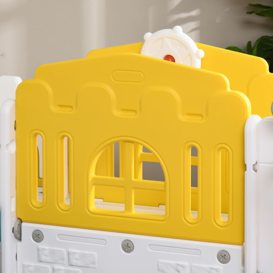 AIYAPLAY 7-in-1 Toddler Slide with Basketball Hoop – Ages 1-3 Years