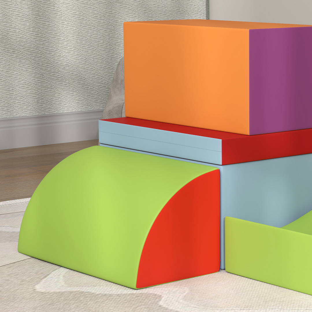 HOMCOM 7-Piece Toddler Soft Play Set – Foam Blocks for Ages 1–3 Years