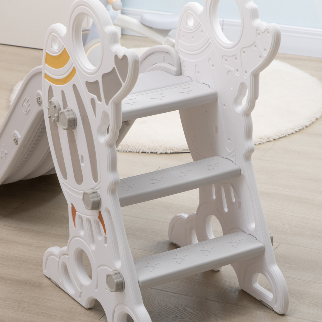 AIYAPLAY Space-Themed Baby Slide – Grey (Ages 1.5–3 Years)