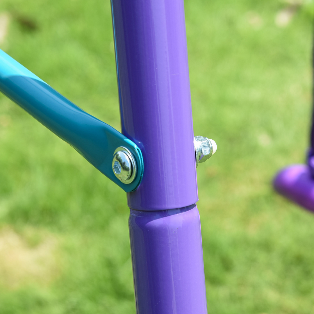 Outsunny 3-in-1 Kids Swing Set with Seesaw - Ages 3+