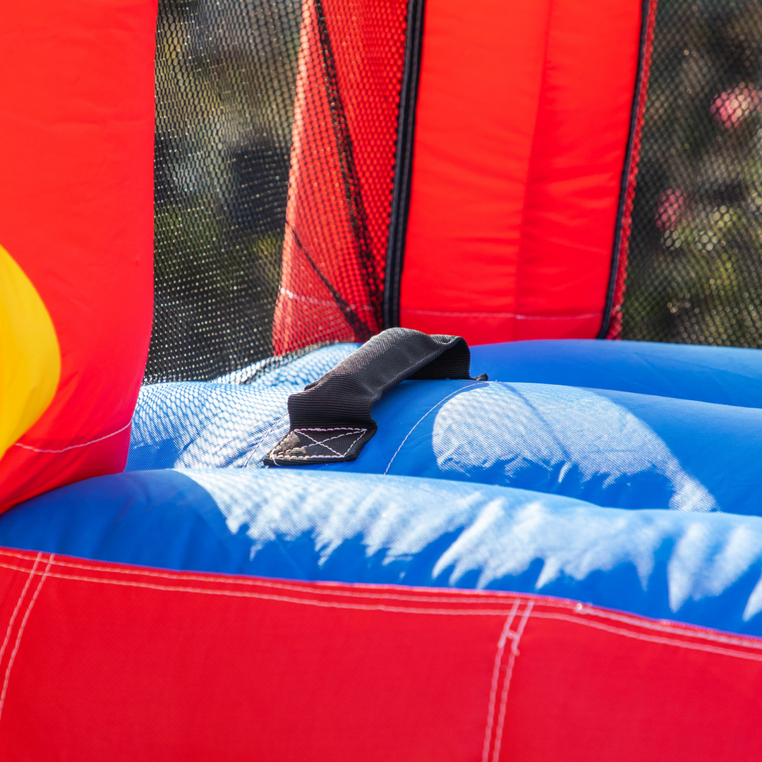 Outsunny Kids Bouncy Castle with Slide Pool and Blower