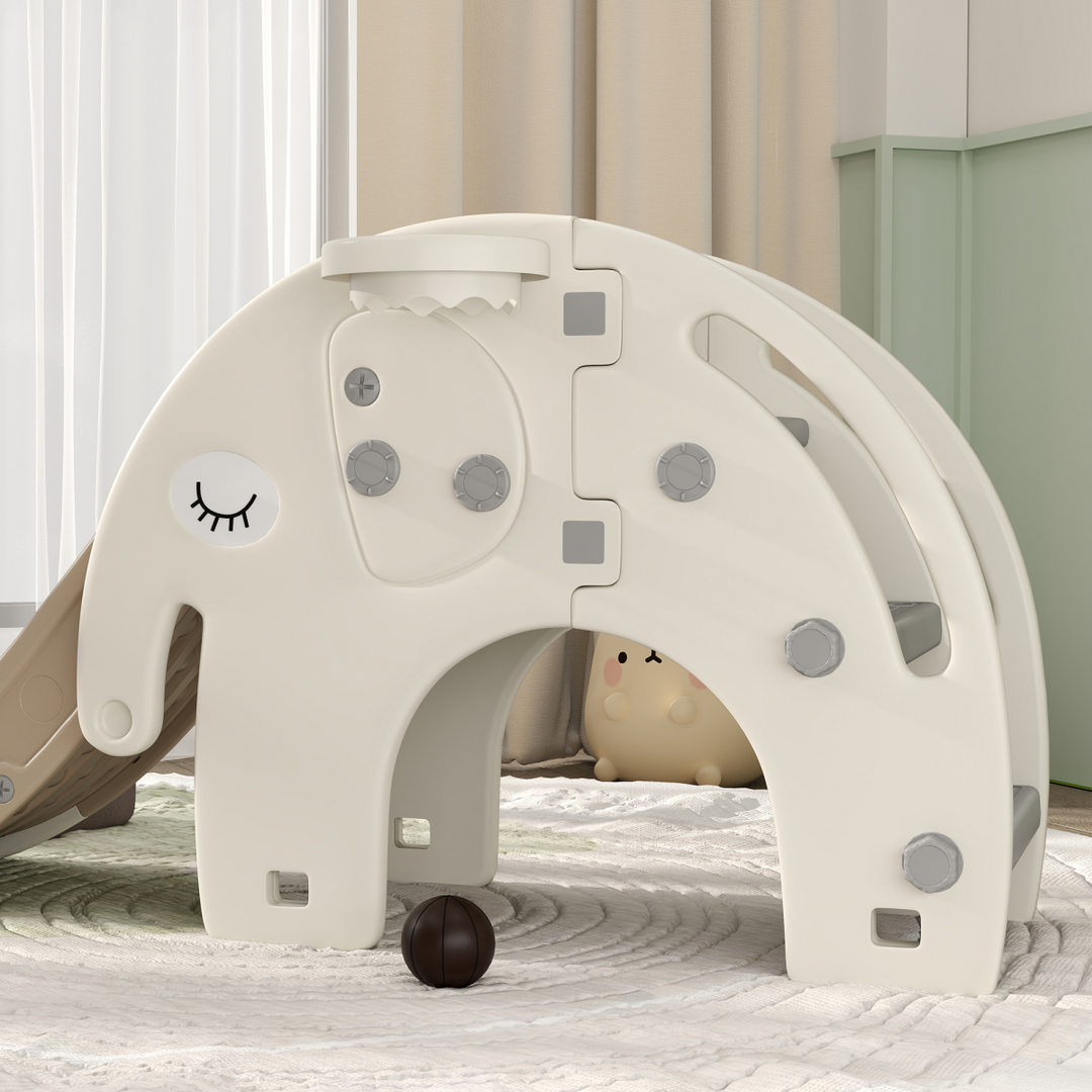AIYAPLAY 3-in-1 Elephant Slide with Climber – (Ages 1–3)