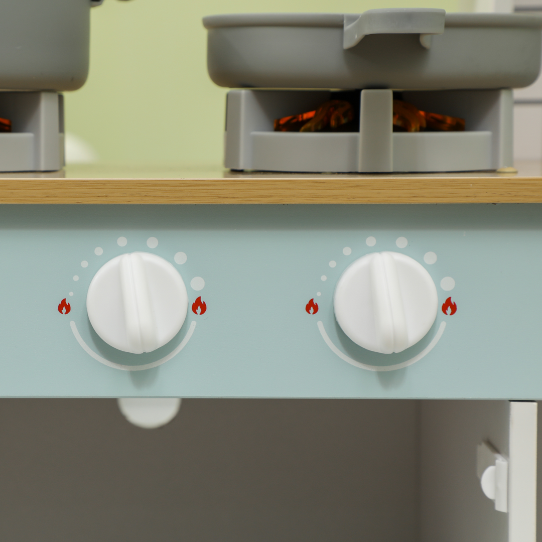 AIYAPLAY Toy Kitchen – White & Blue