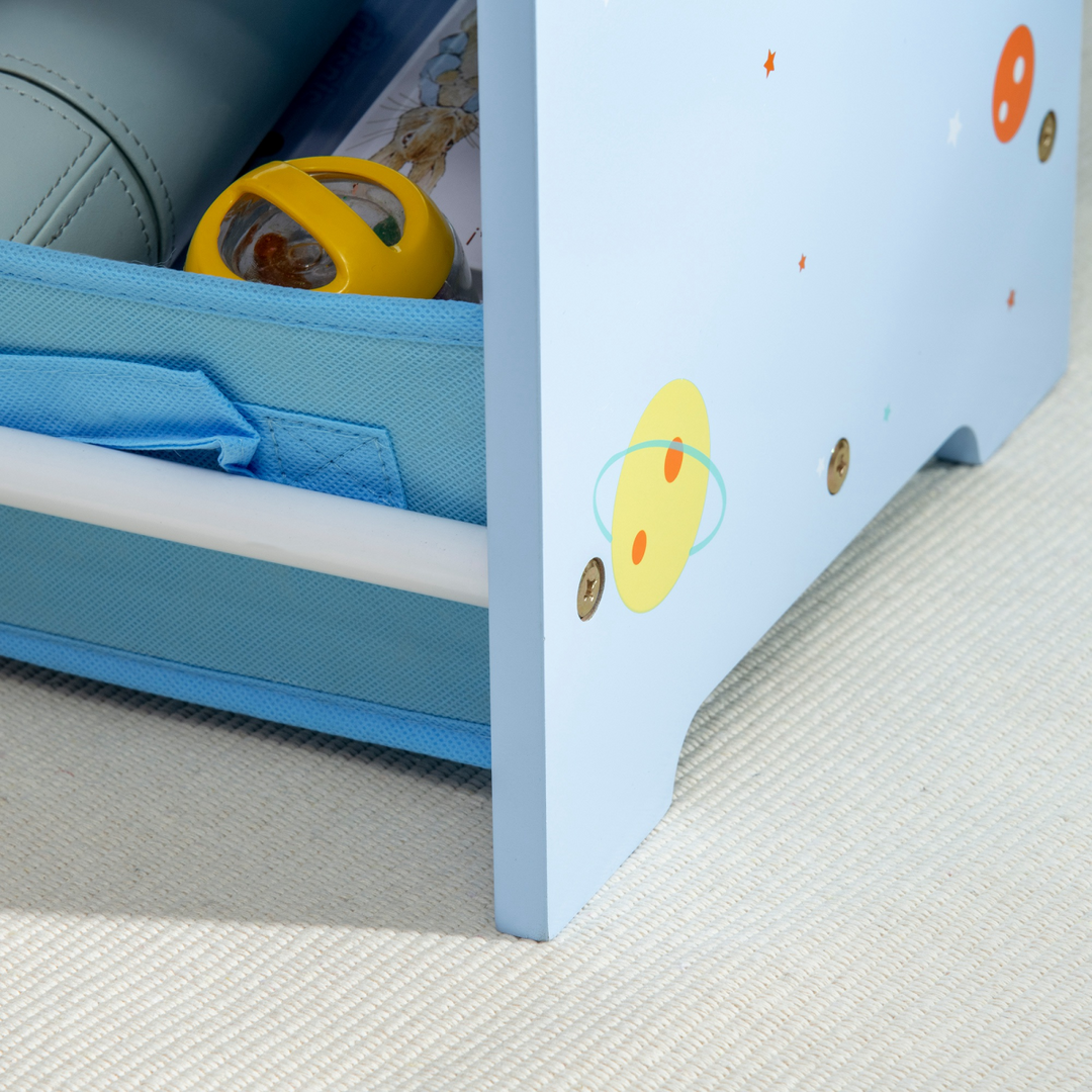 ZONEKIZ Kids Storage Rack with Nine Removable Baskets – Blue