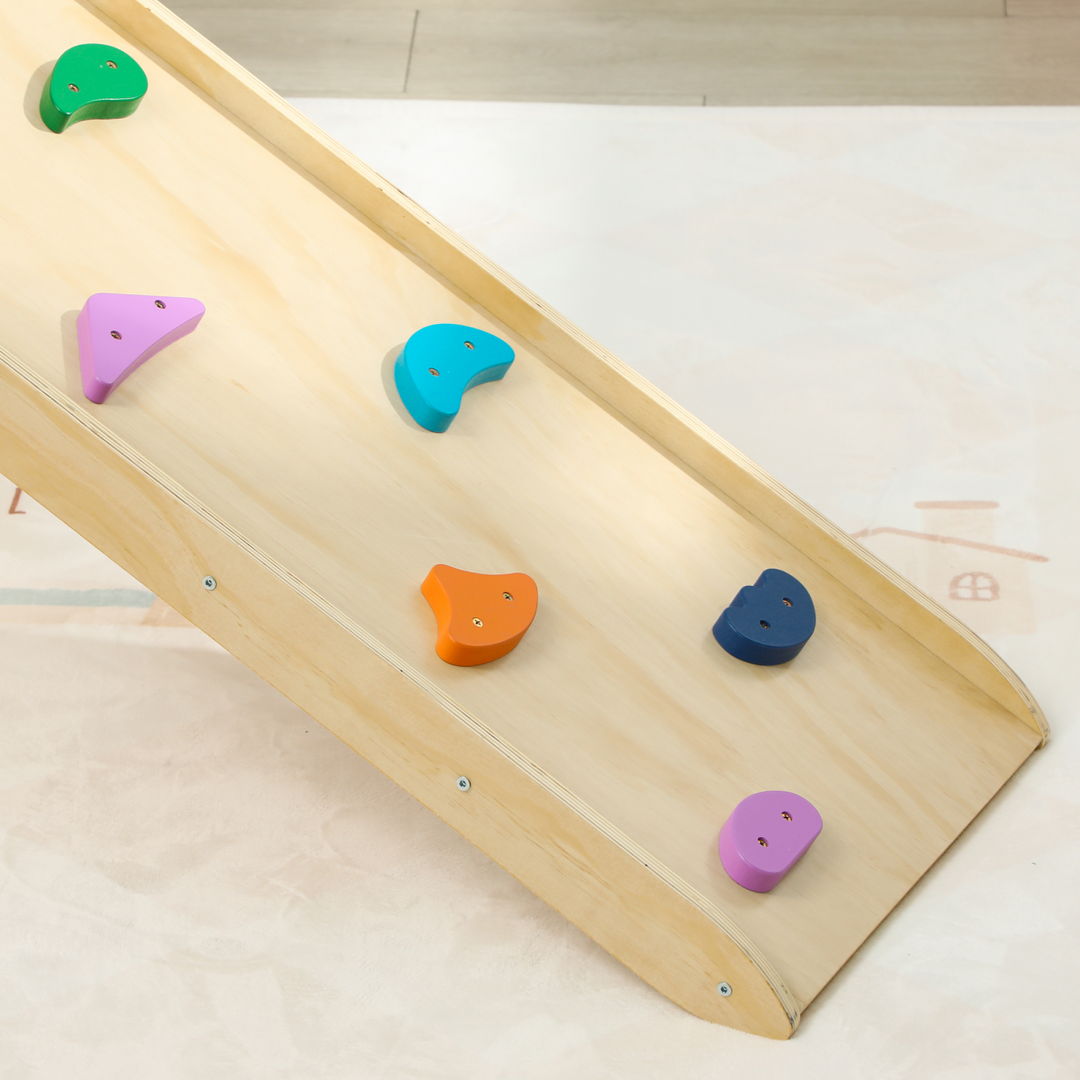 AIYAPLAY 3-in-1 Kids Climbing Frame with Ramp &amp; Slide – Multicolour