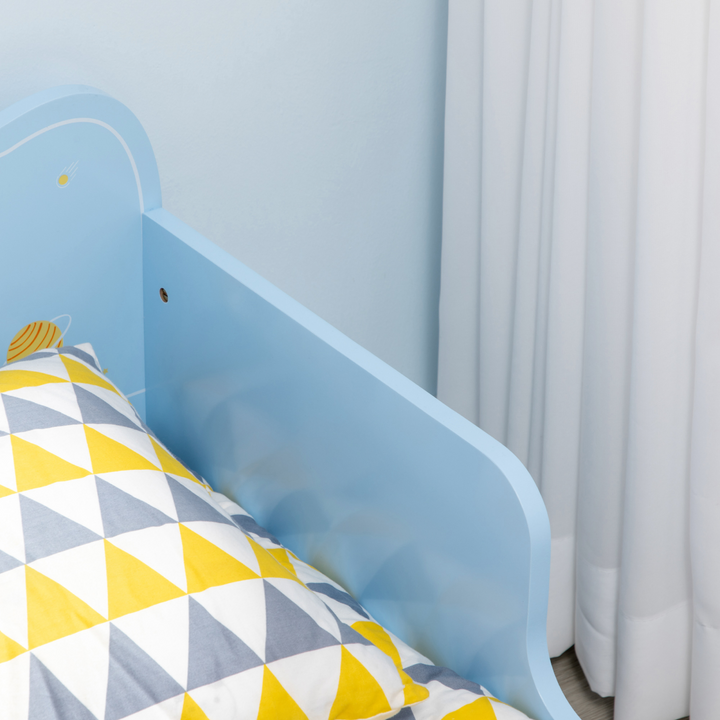 ZONEKIZ Space Toddler Bed – Blue (Ages 3–6)