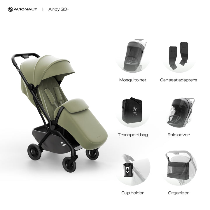 Avionaut Airby Compact Stroller Bundle - Olive
