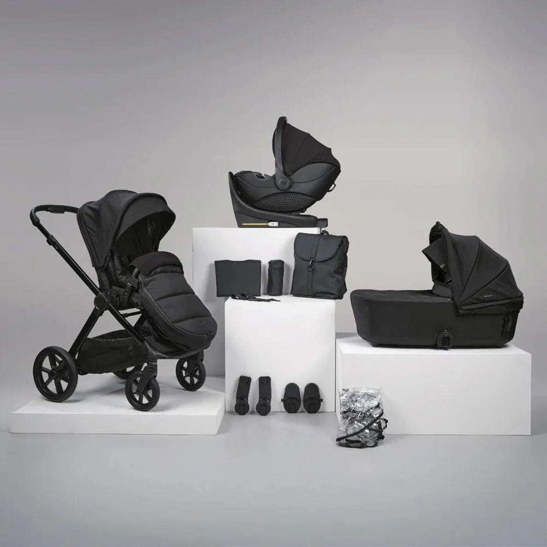 Bababing Raffi MKII 12 Piece Travel System – Satin Black