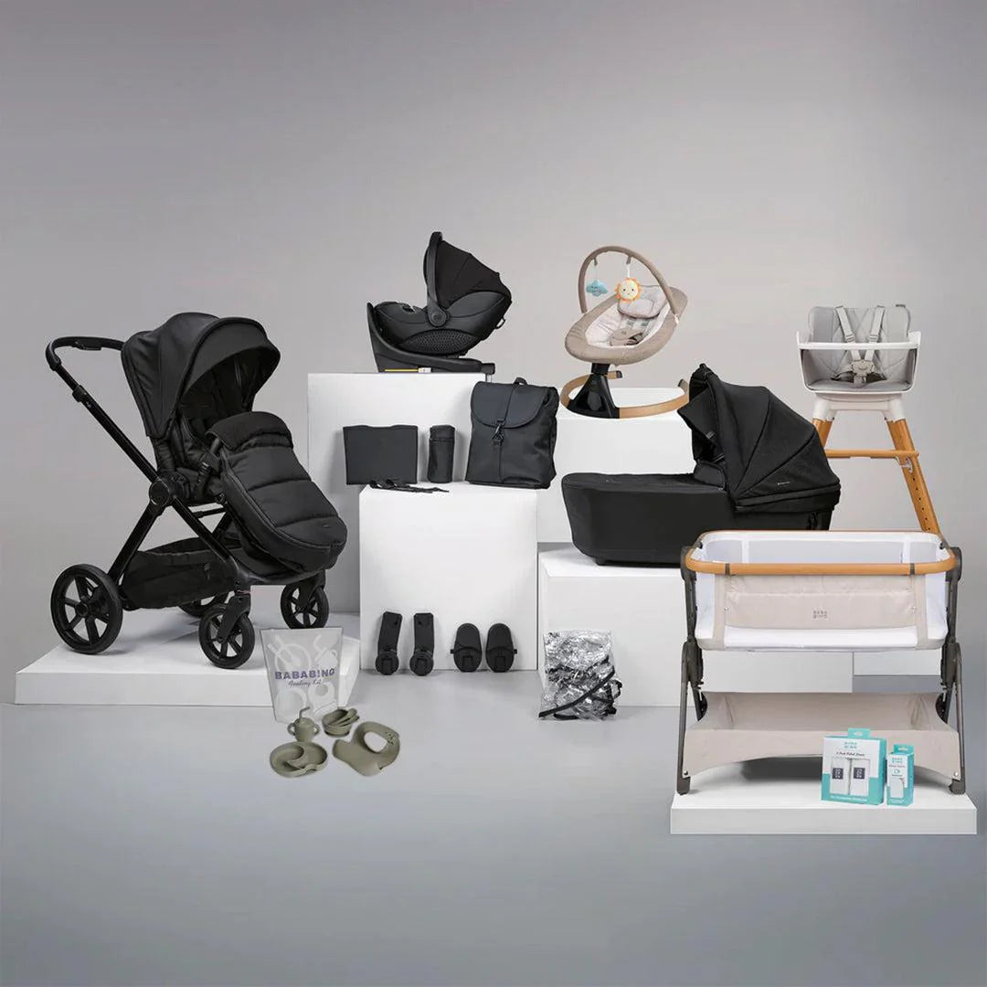 Bababing Raffi MKII 18 Piece Travel, Home & Feeding Bundle – Satin Black