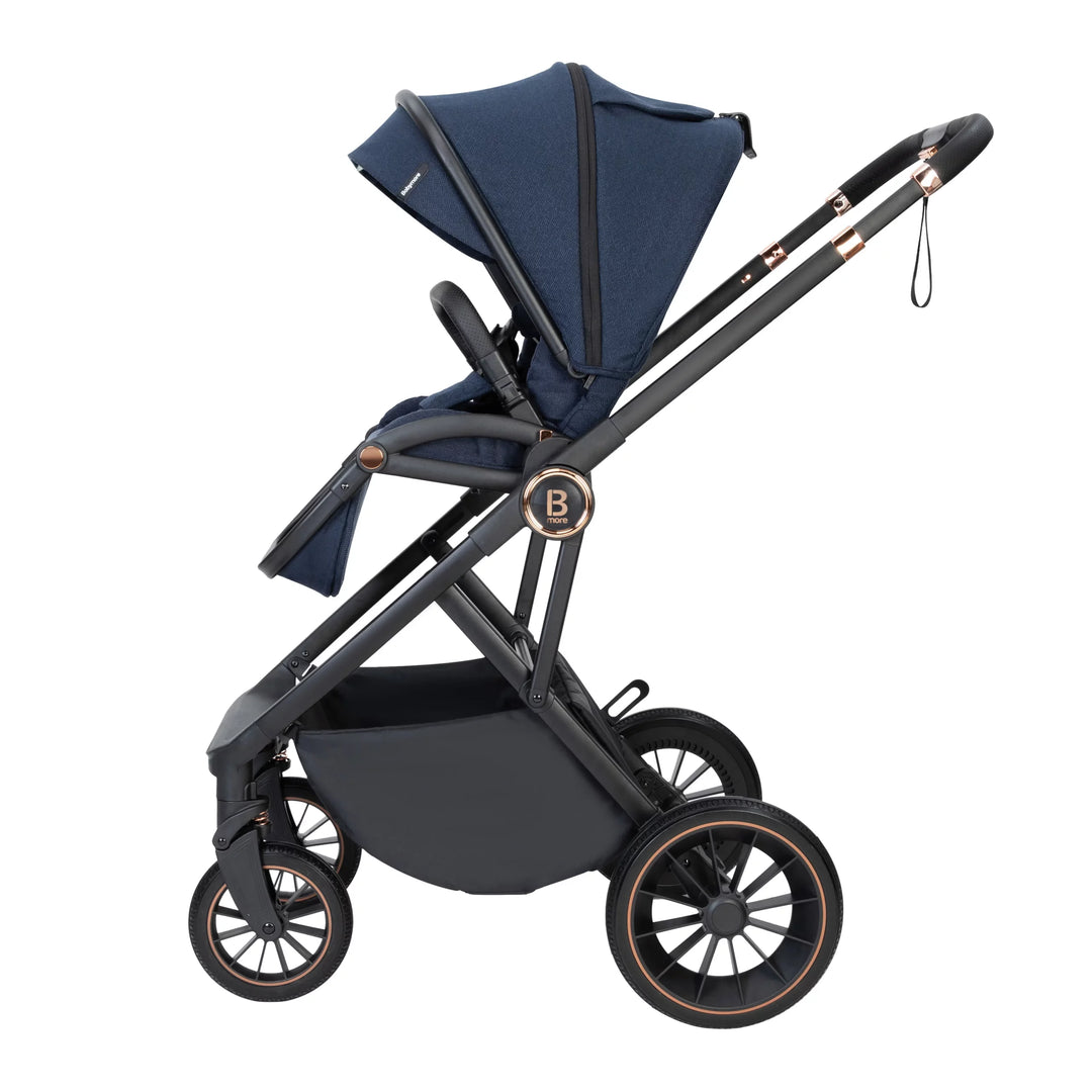 Babymore Chia Travel System with Pecan Car Seat – Midnight Blue