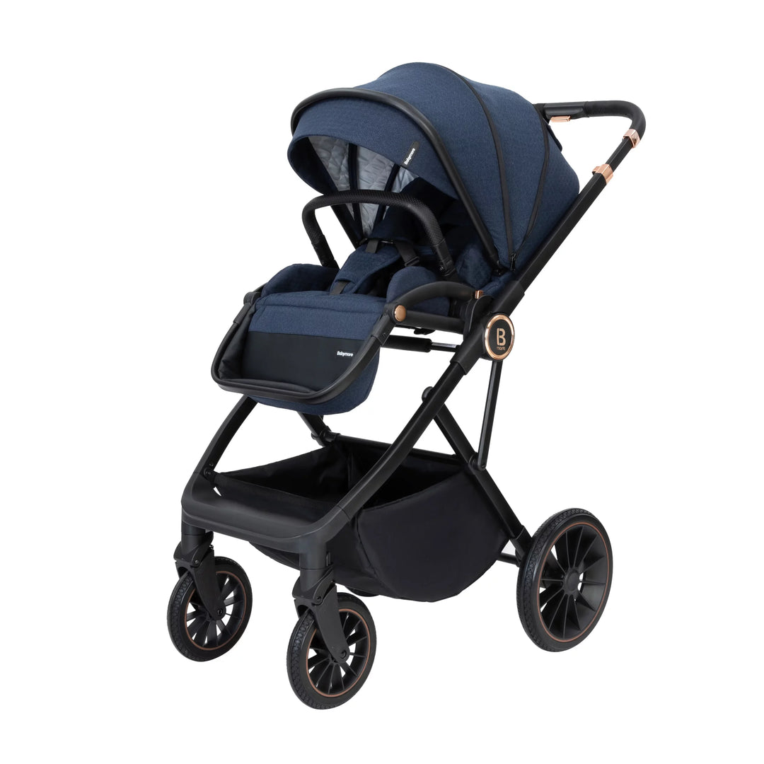 Babymore Chia Travel System with Pecan Car Seat – Midnight Blue