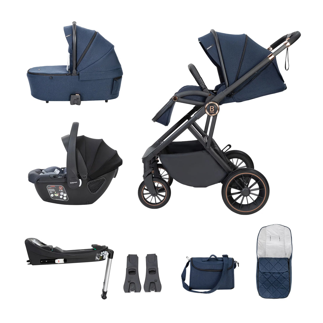 Babymore Chia Travel System with Coco Car Seat – Midnight Blue