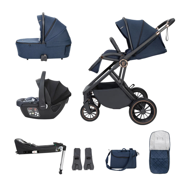 Babymore Chia Travel System with Coco Car Seat – Midnight Blue